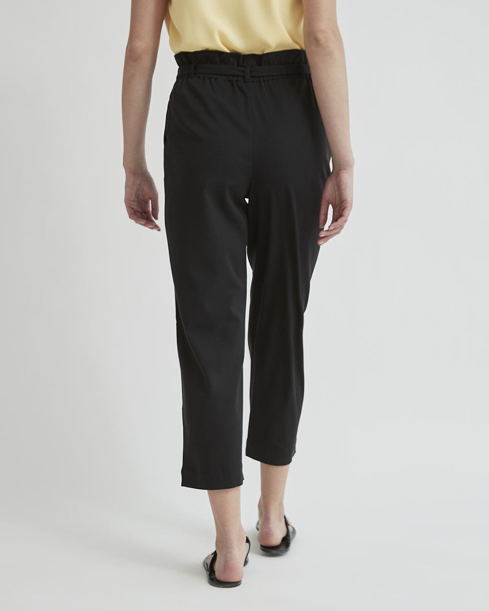 High-Rise Tapered-Leg Twill Pant
