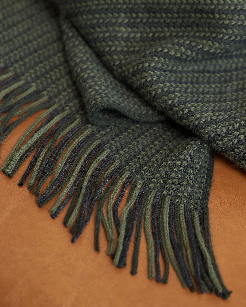 Striped Scarf with Fringes