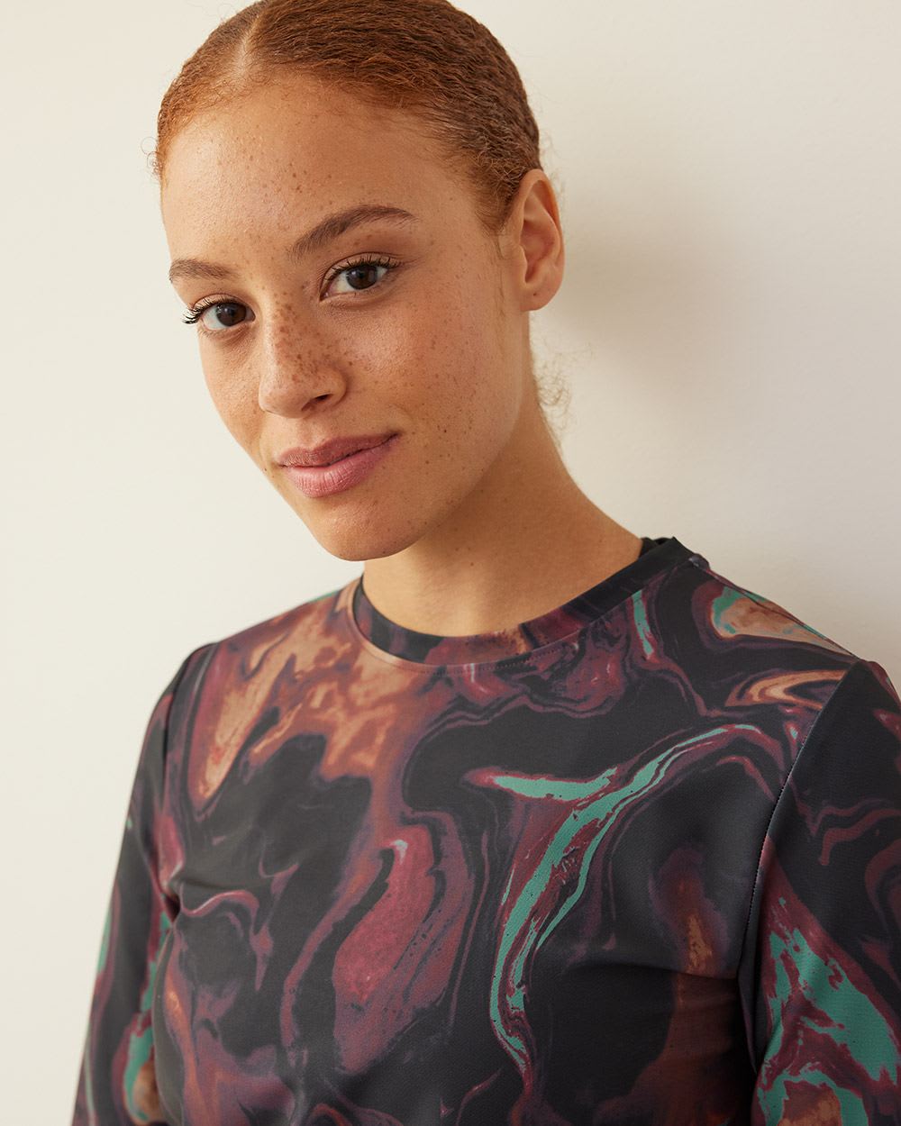 Long-Sleeve Crew-Neck Top, Hyba