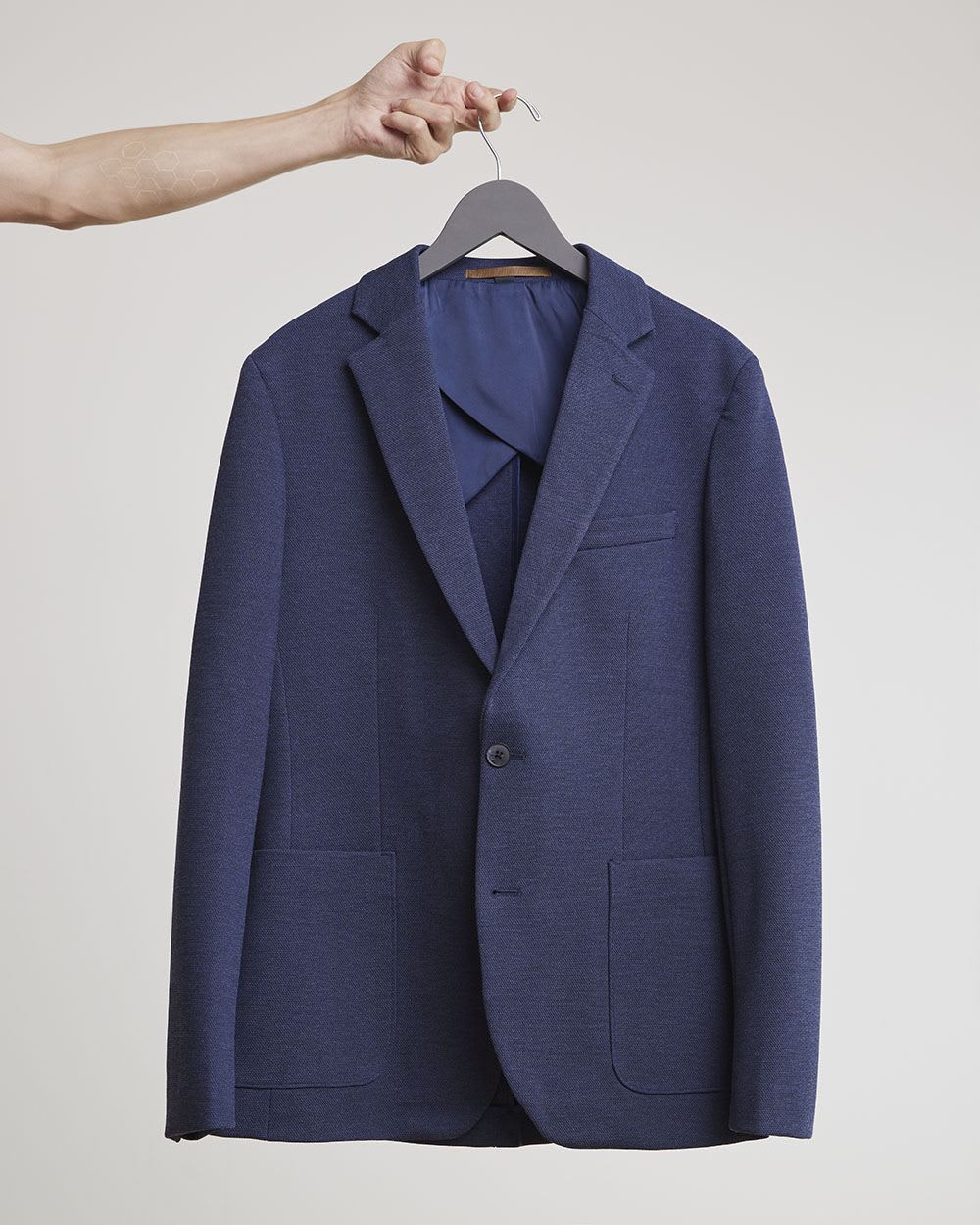 Slim-Fit Knit Blazer