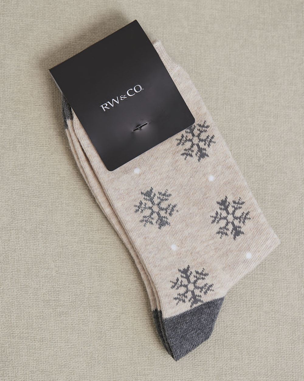 Cotton Socks with Snowflakes