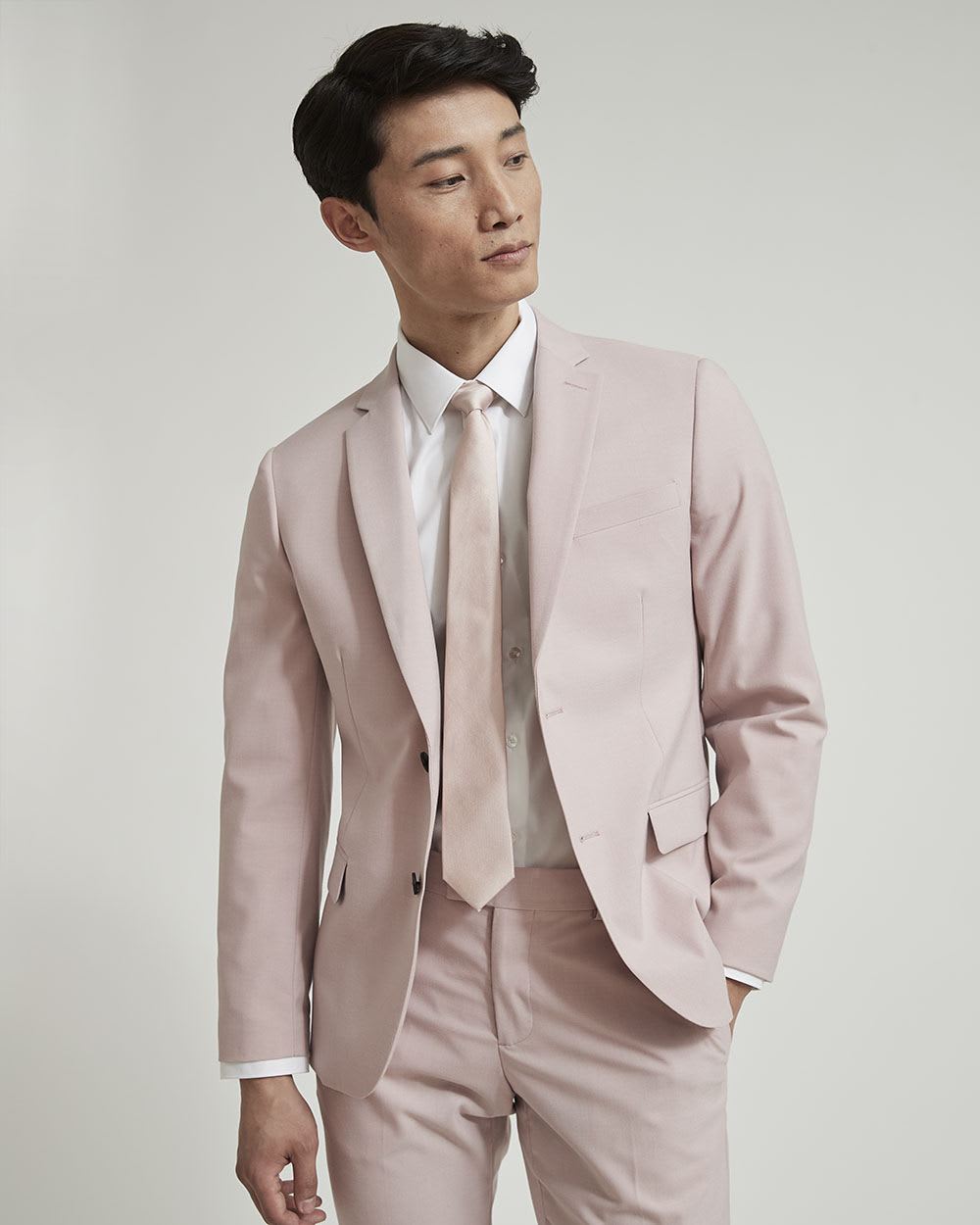 Slim Fit Light Pink Suit Blazer