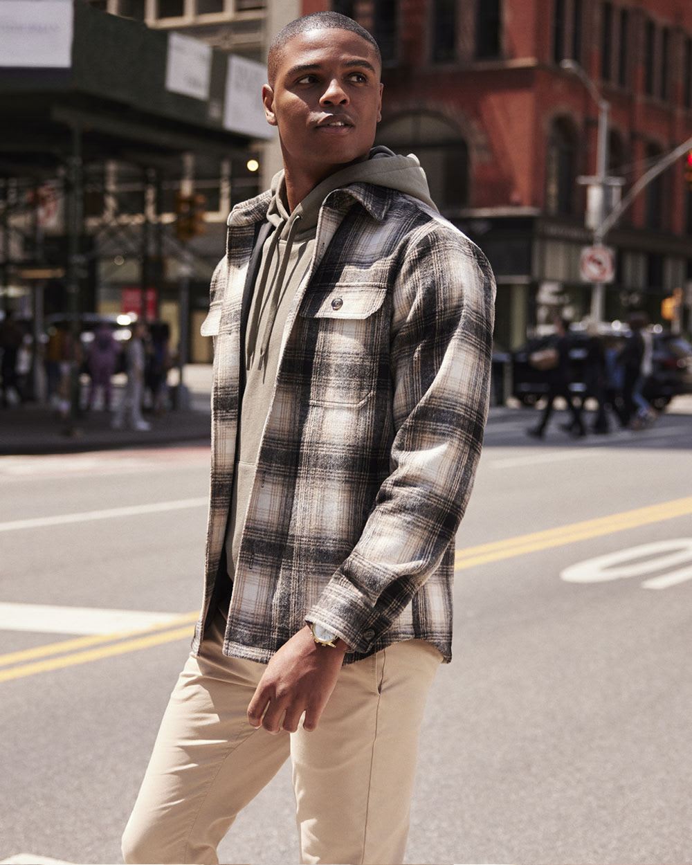 Plaid Wool Overshirt