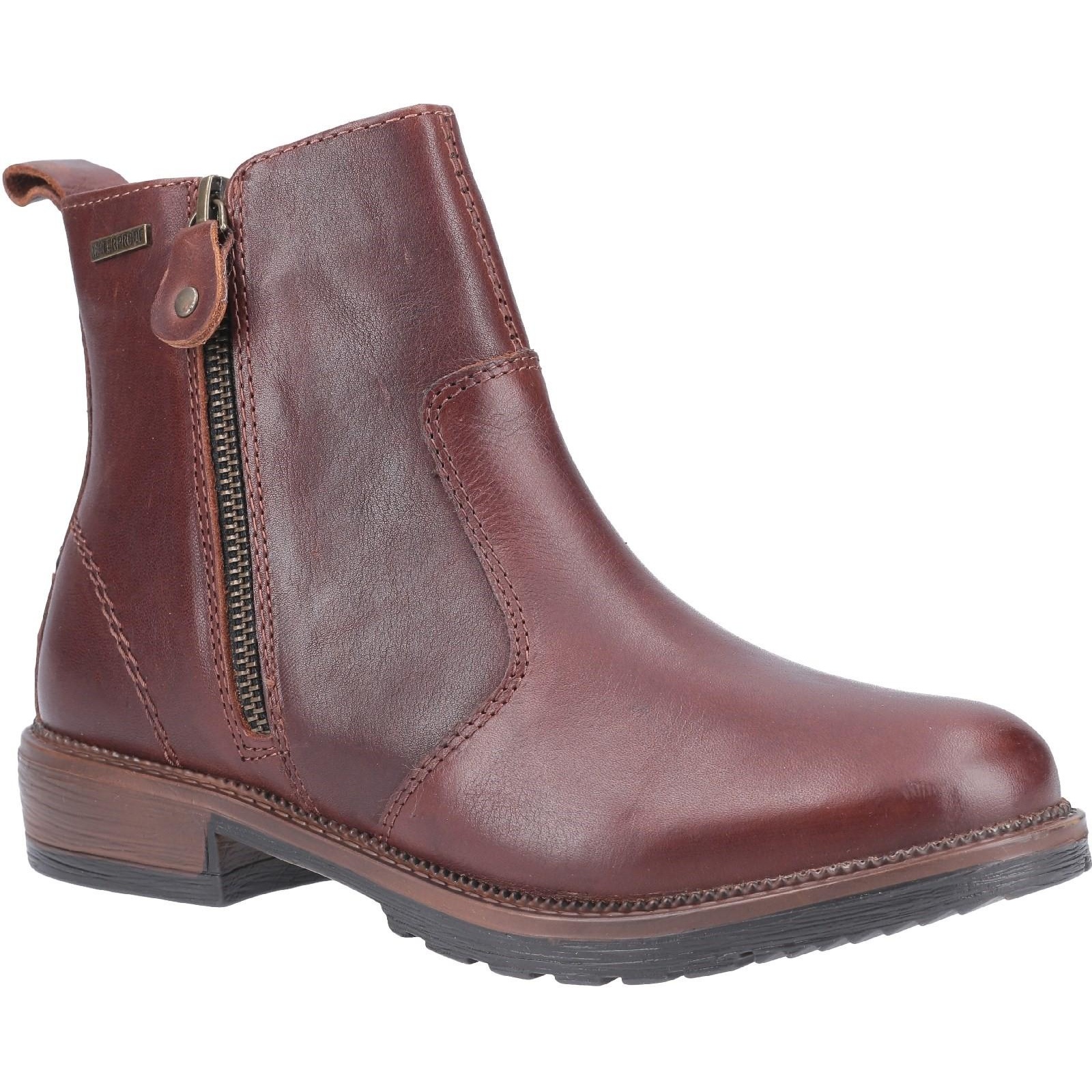 Cotswold - Womens/Ladies Ashwicke Zip Leather Ankle Boot