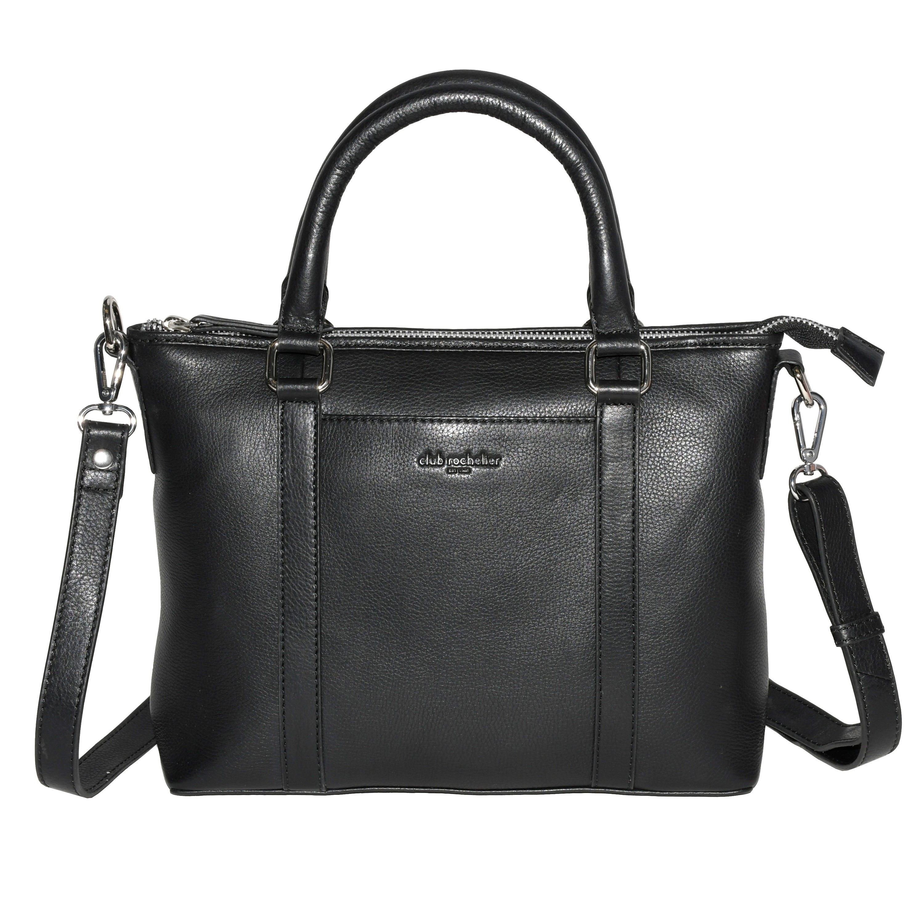 Club Rochelier Leather Crossbody with Top Handles