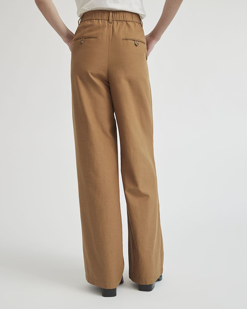Wide-Leg High-Rise Tencel Pant
