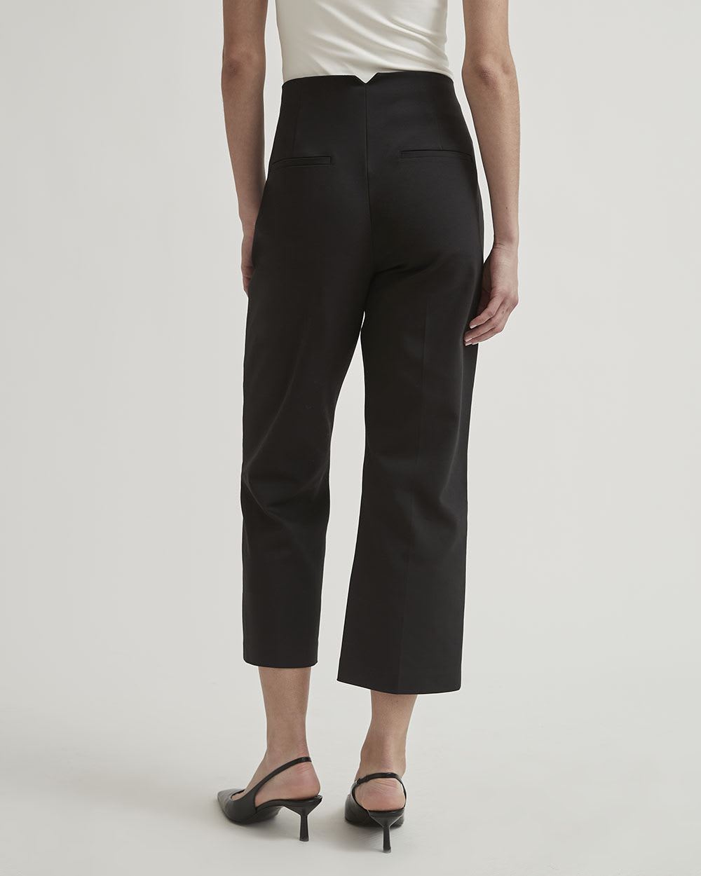High-Rise Straight-Leg Crop Pant