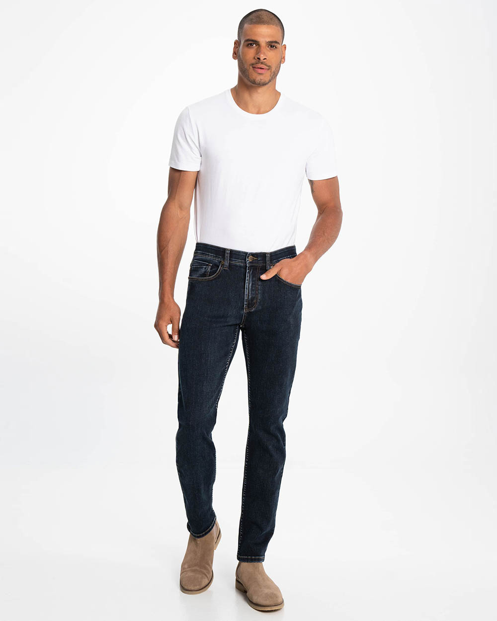 LOIS - Brad Slim Dark Blue Jeans - Inseam 34"