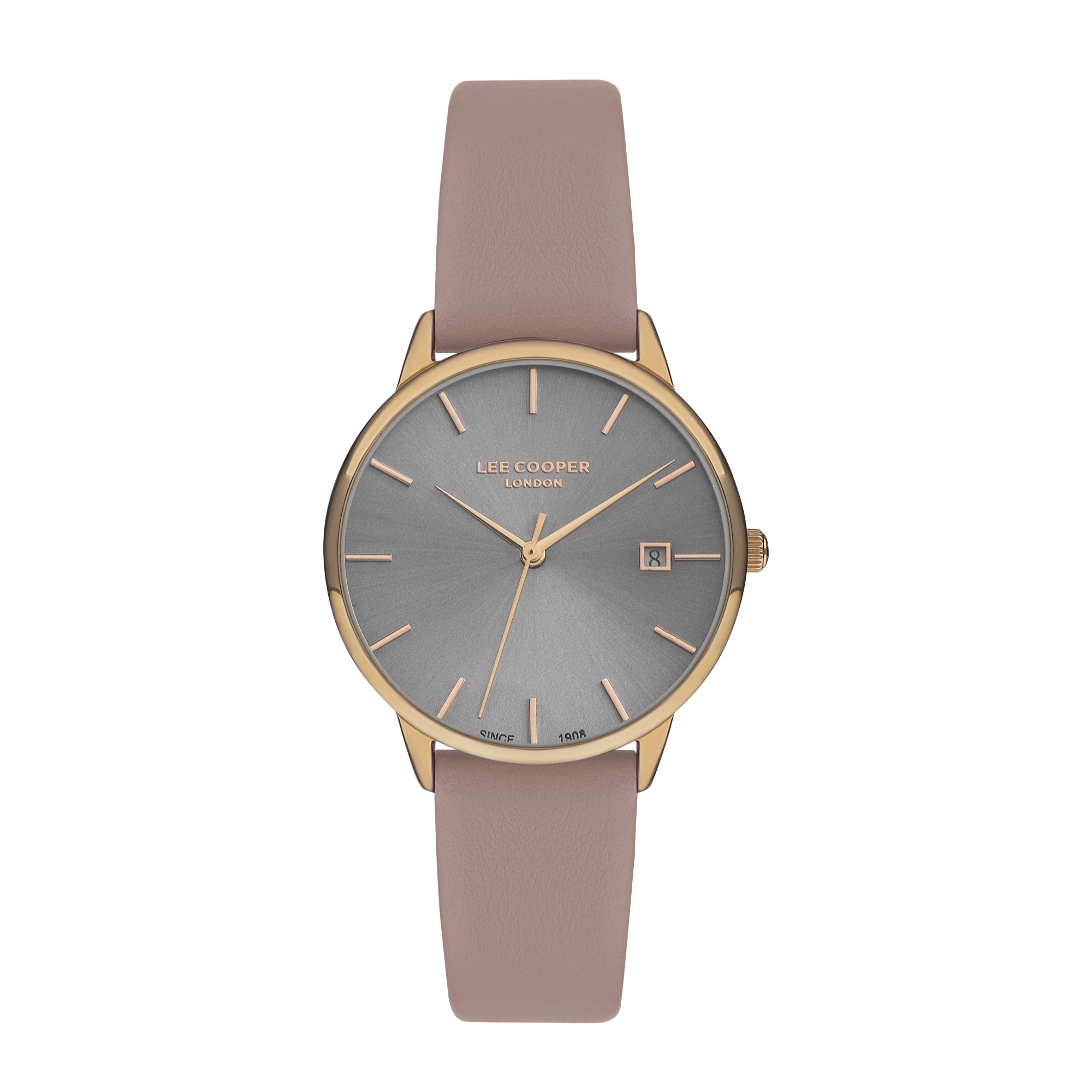 LEE COOPER-Women's Rose Gold 34mm watch w/Grey Dial