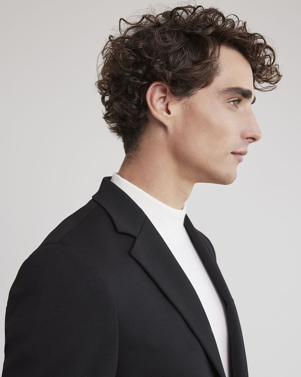 Slim-Fit Bi-Stretch Black Blazer