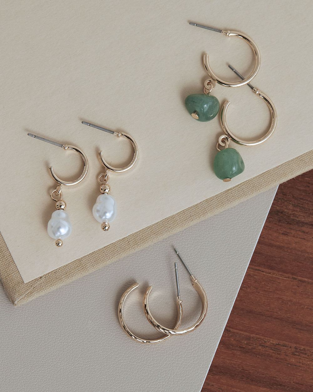 Small Golden Hoops, Set of 3