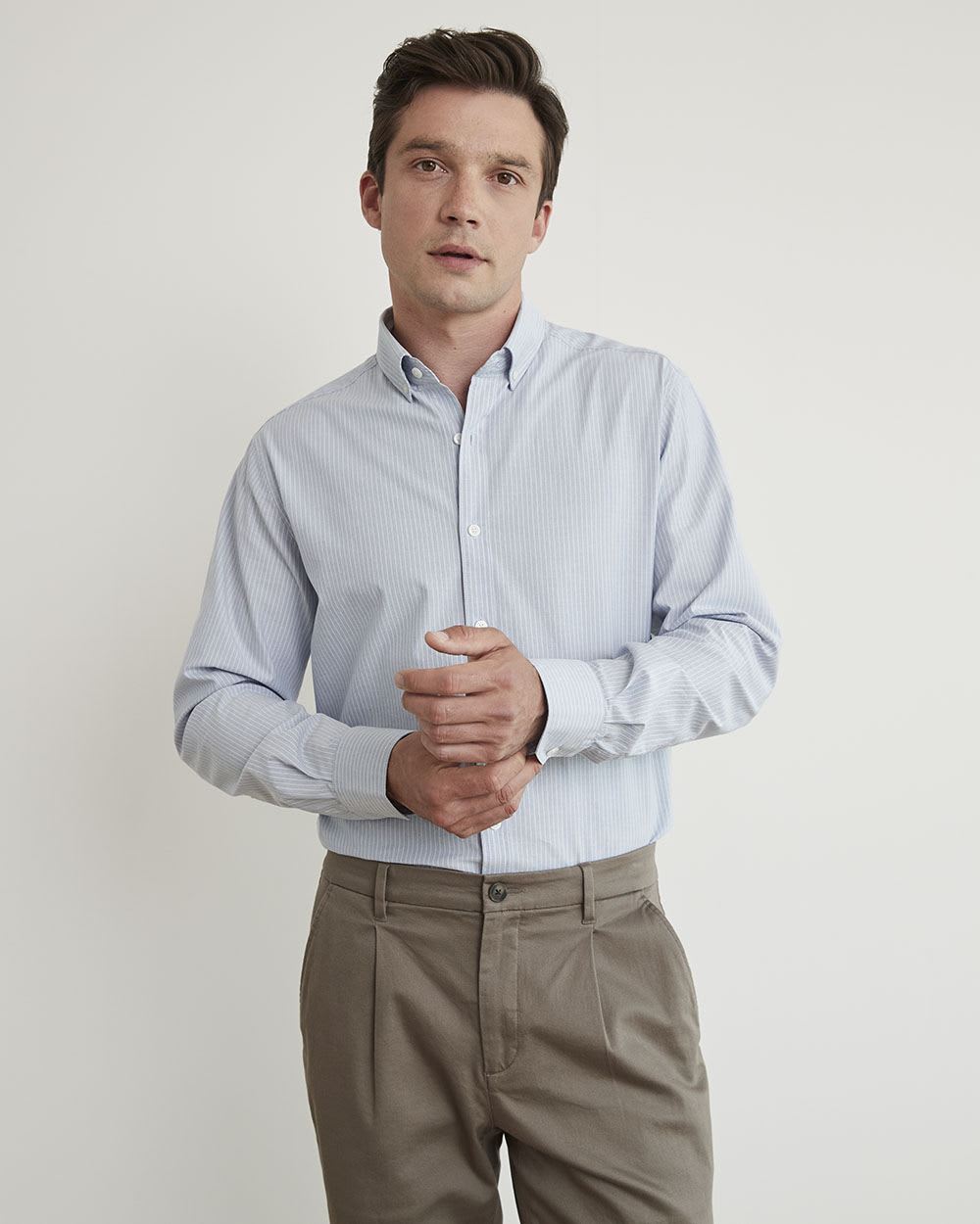 Light-Blue Striped Shirt