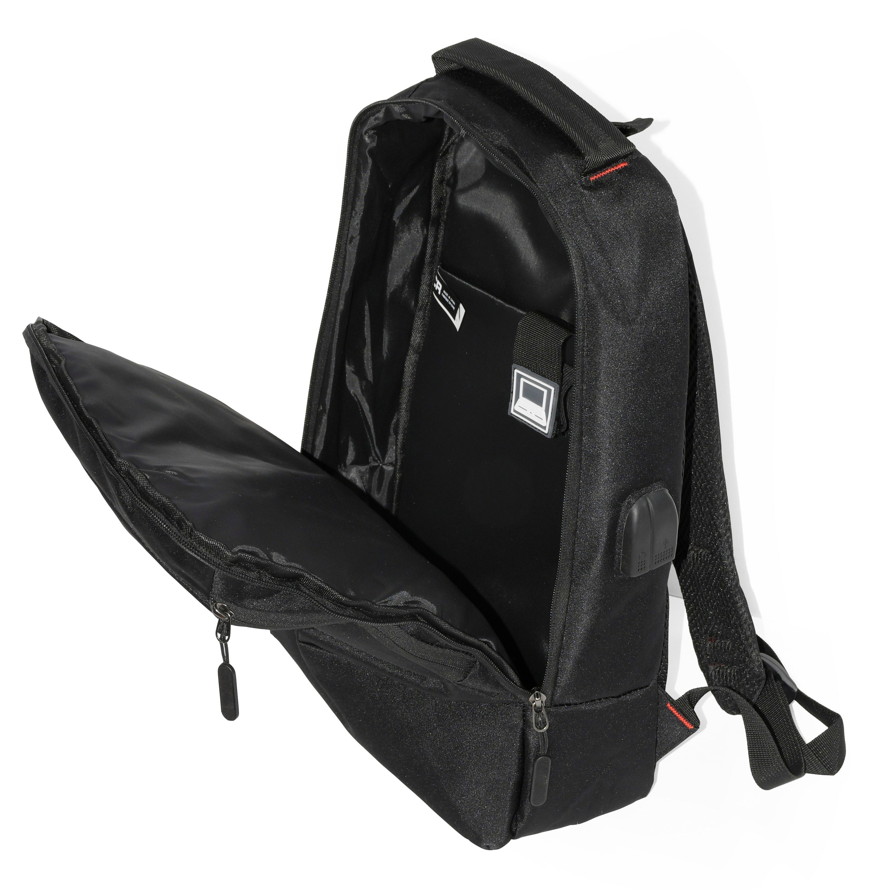 Club Rochelier Structured Backpack with Built-In USB Port