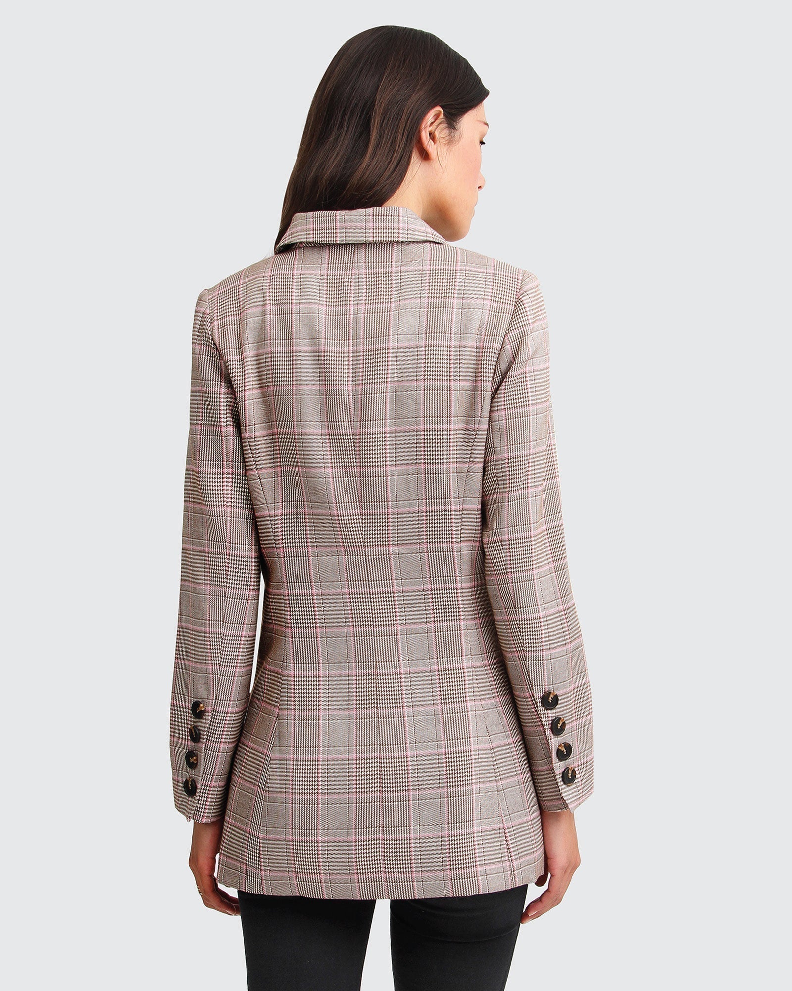 Belle & Bloom Too Cool For Work Plaid Blazer