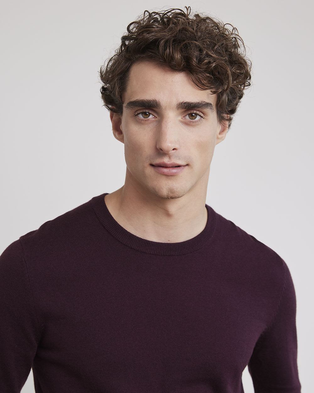 Solid Crew-Neck Sweater