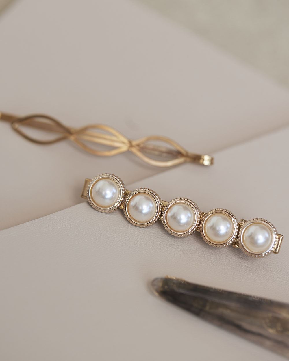 Hair Pins with Pearls, Set of 3