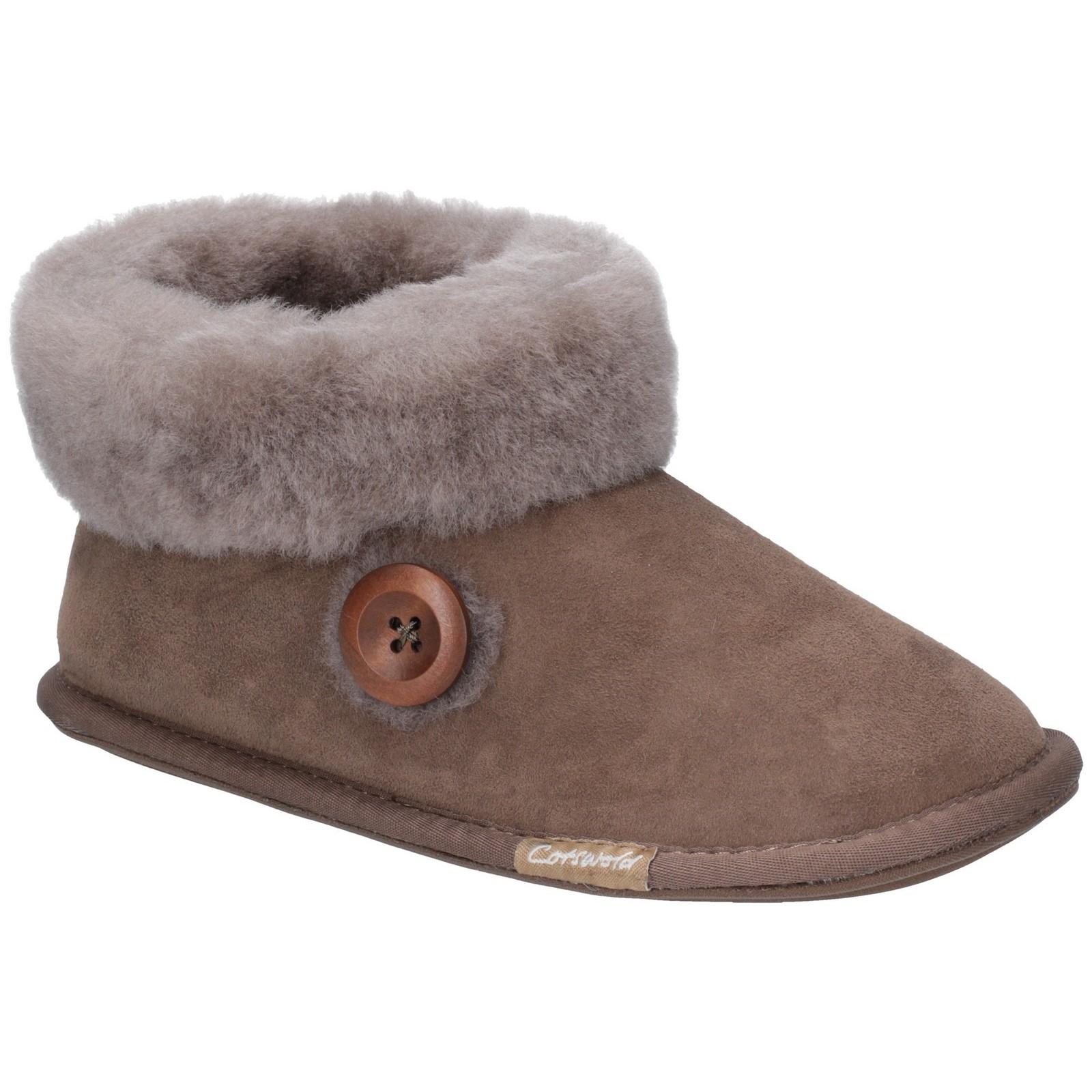 Cotswold - Womens/Ladies Wotton Suede Sheepskin Slipper Boots