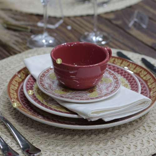 Oxford Unni Etna 30 Pieces Dinnerware Set Service for 6