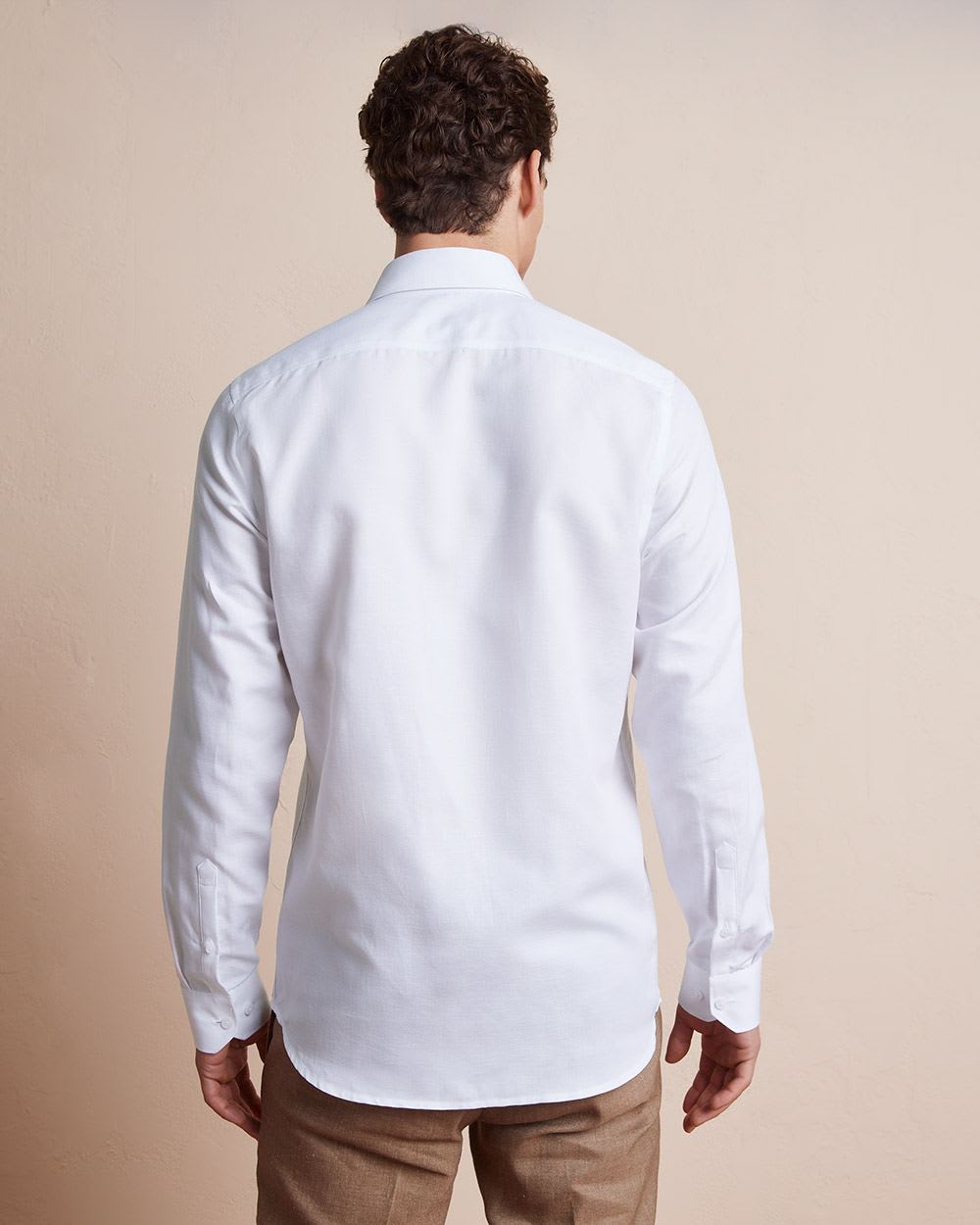 Tailored-Fit Linen Dress Shirt
