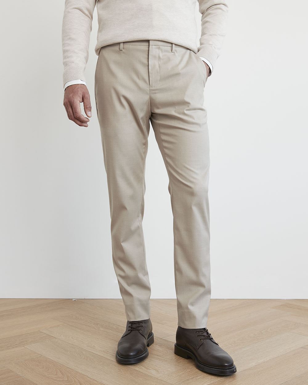 Slim-Fit Beige City Pant
