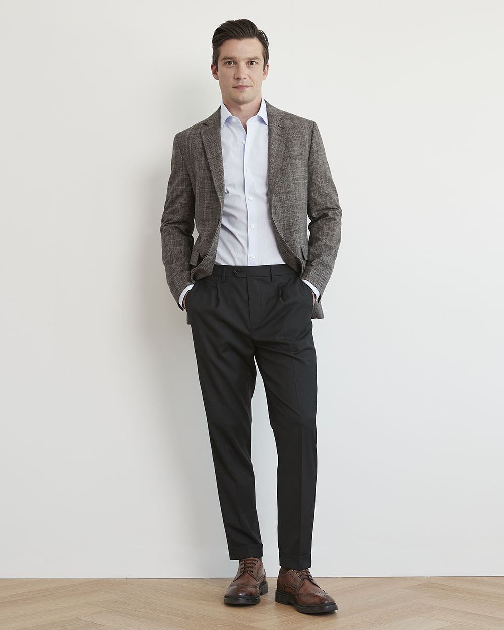 Slim-Fit Plaid Blazer