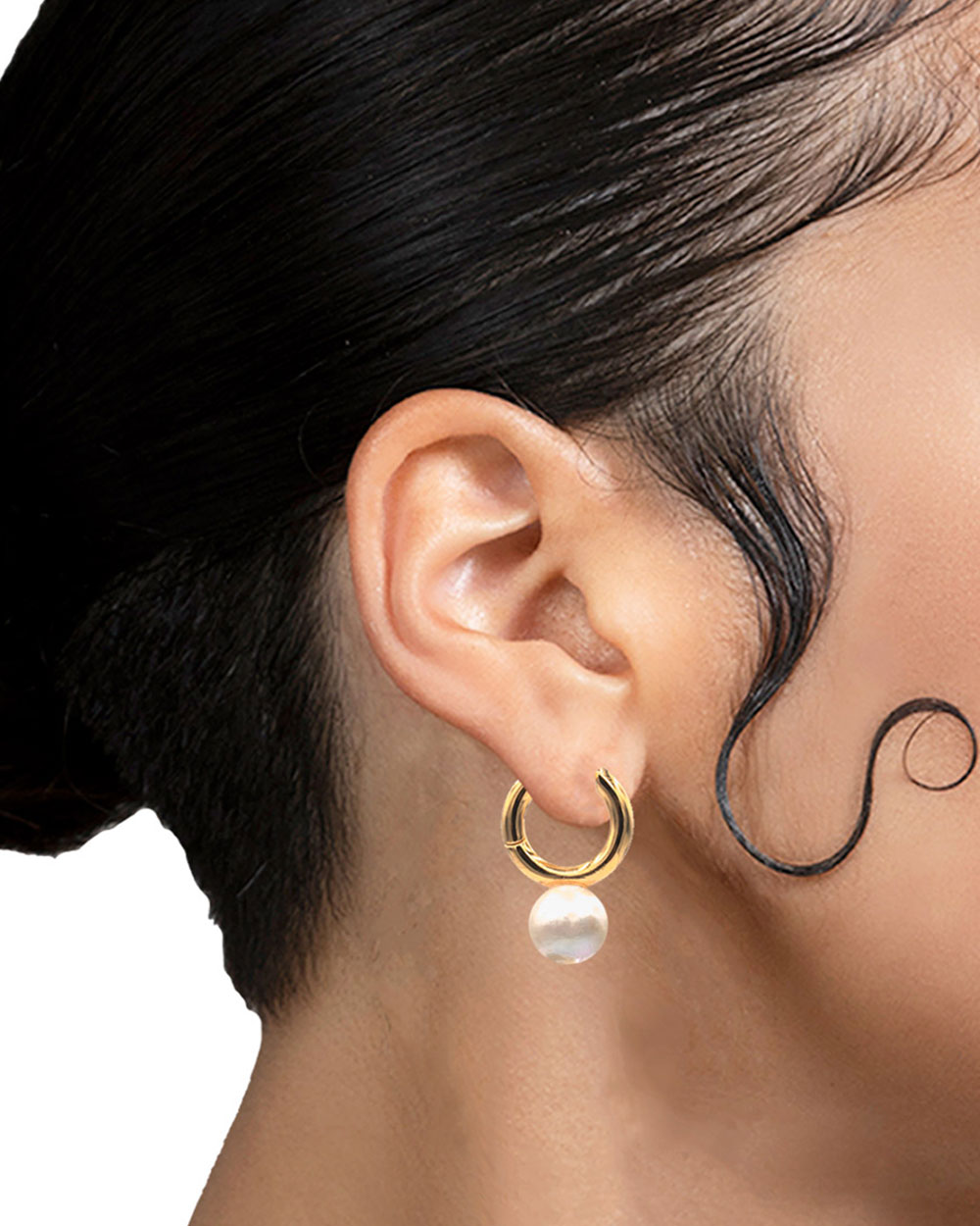 Kayde Freshwater Pearl Hoop Earrings - Syd + Pia NYC™