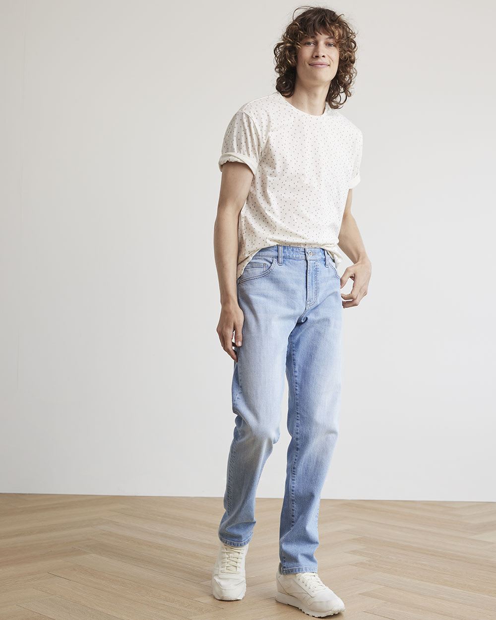 Short-Sleeve Crew-Neck Tee with All-Over Print