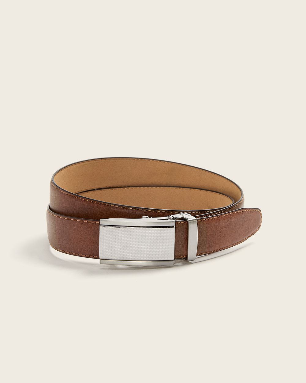 Leather Belt with Automatic Buckle