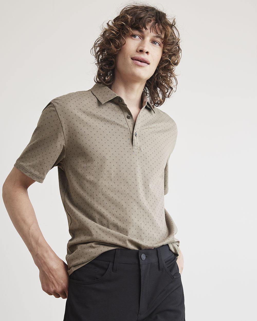 Patterned City Polo