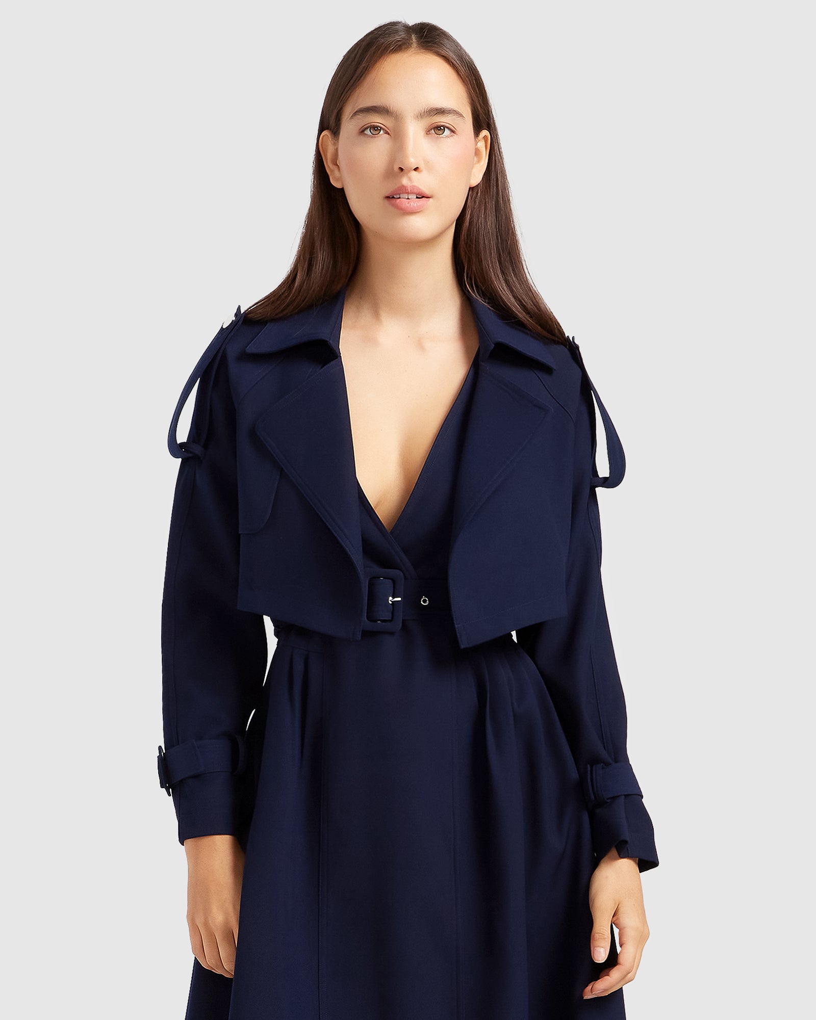 Belle & Bloom Manhattan Cropped Trench