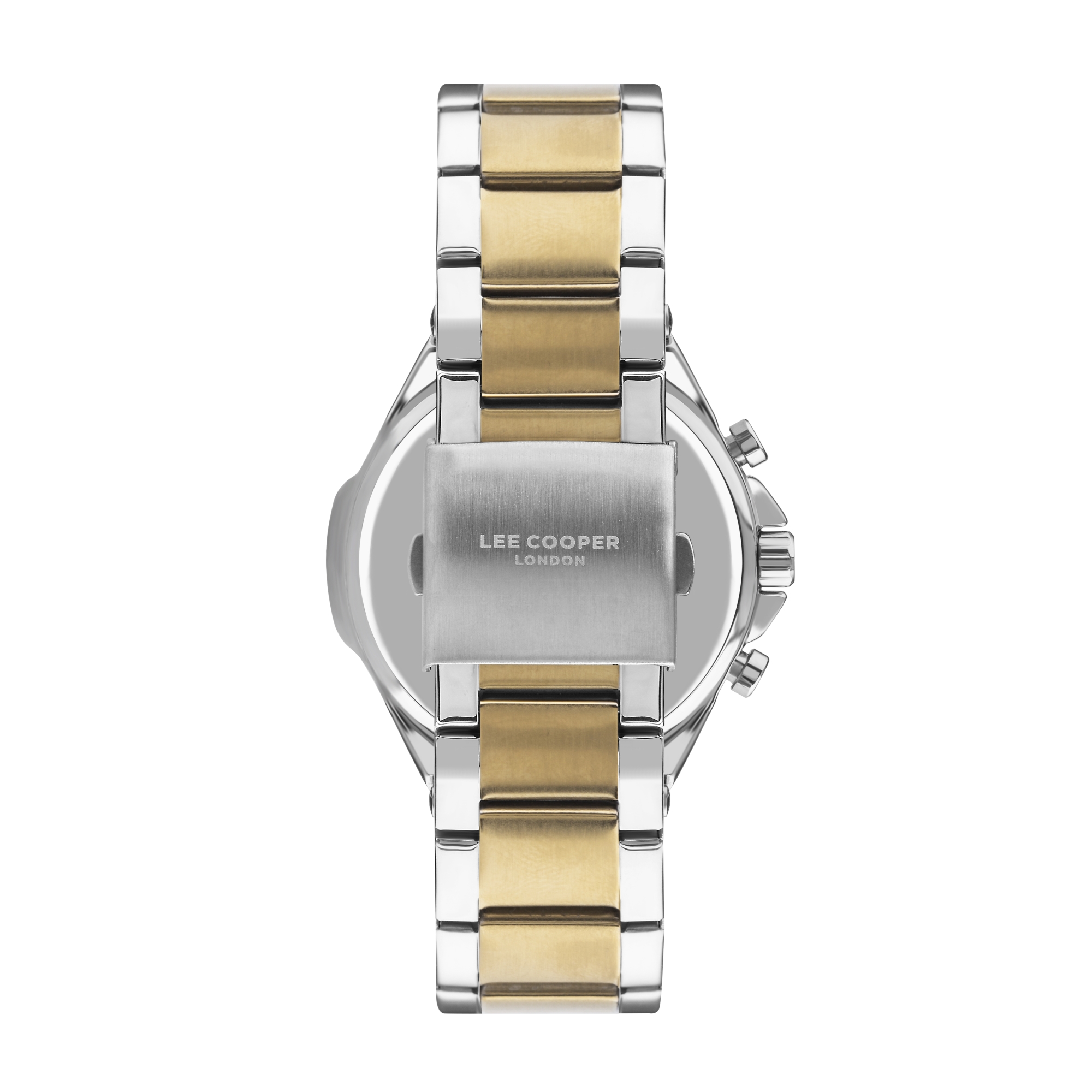 LEE COOPER-Men's Silver 45mm watch w/Black Dial