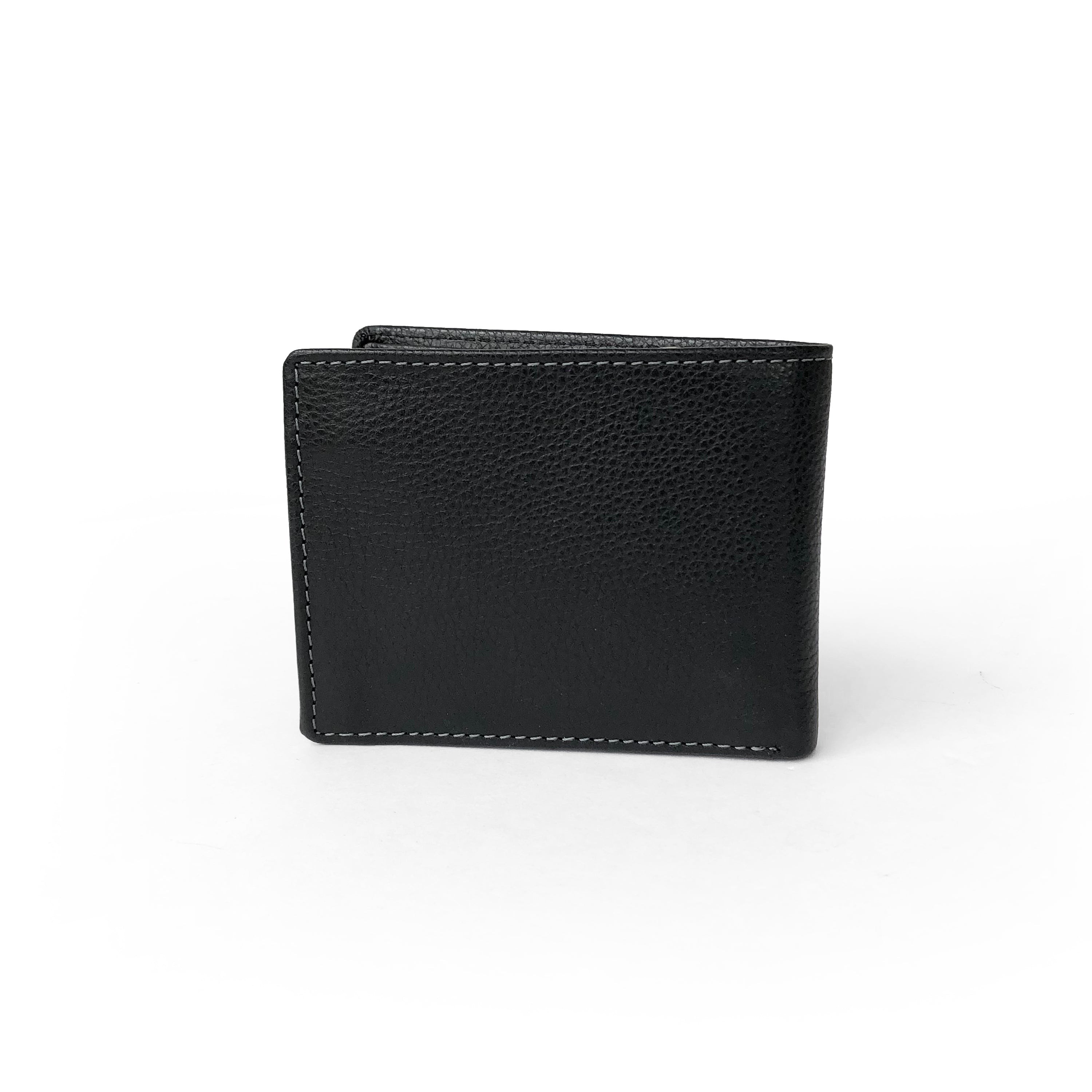 Club Rochelier Men's Slim Leather Wallet with Zippered Pocket