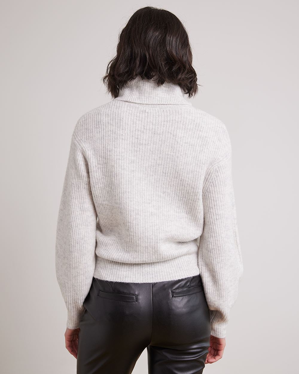 Merino-Blend Turtleneck Sweater