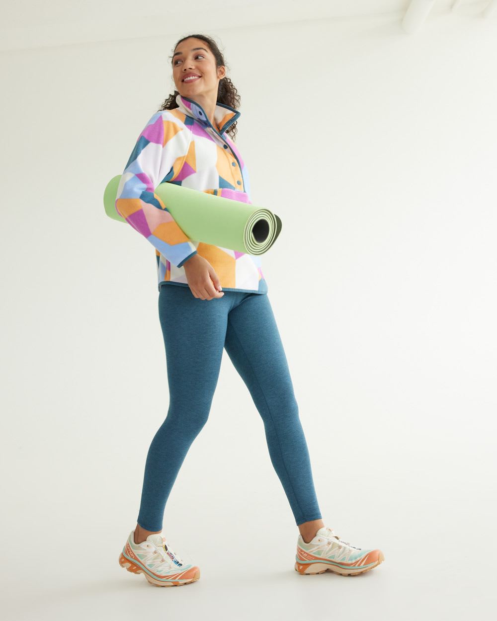 Long-Sleeve Polar Fleece Pullover with Snaps, Hyba