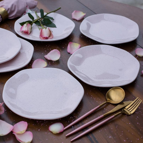 Oxford Ryo Pink Sand 20 Pieces Dinnerware Set Service for 4
