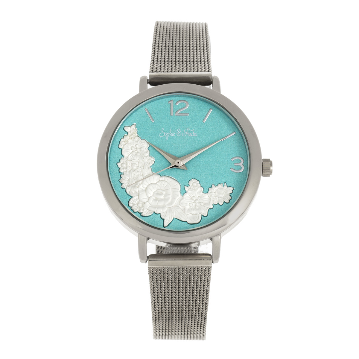Sophie and Freda - Lexington Bracelet Watch - Silver/Turquoise