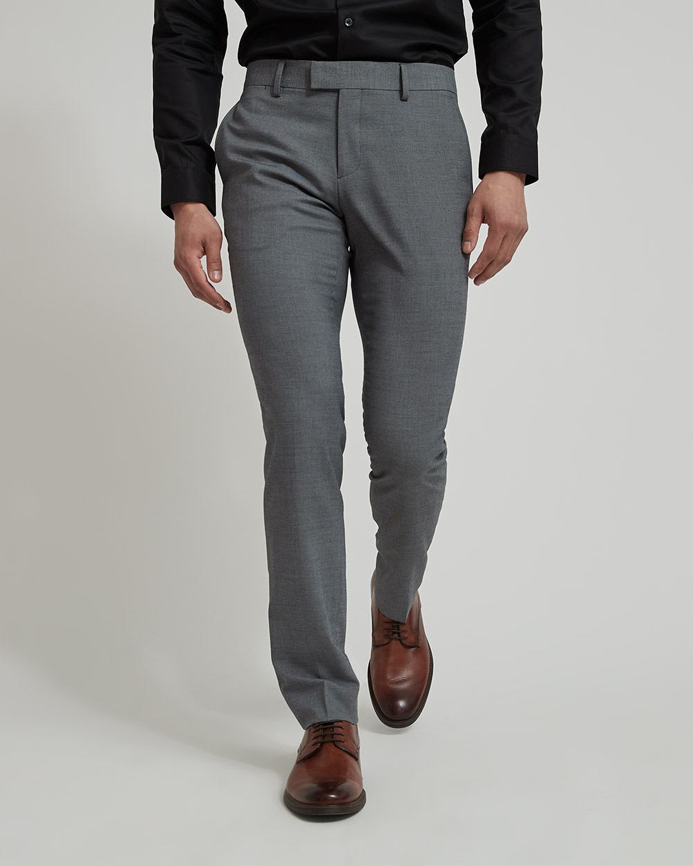 Regular Fit Essential Medium Grey Suit Pant