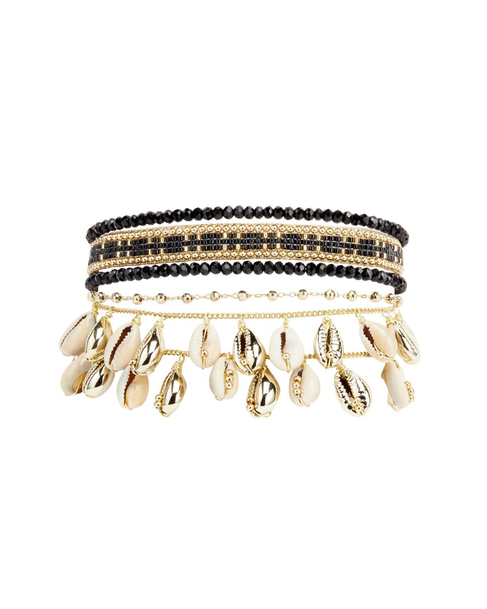 SAMOA Hipanema Black Cuff Bracelet