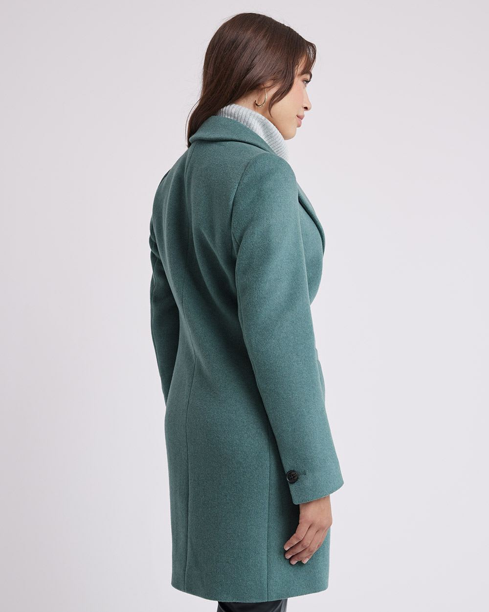 Classic One-Button Wool Coat