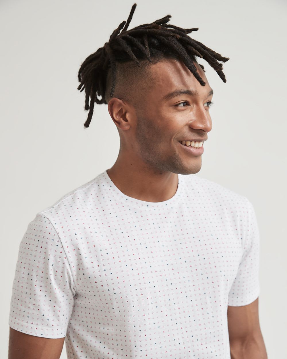 Short-Sleeve Crew-Neck Tee with All-Over Print