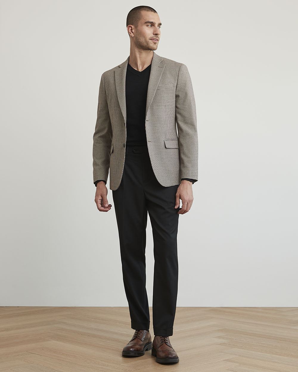 Basic Long-Sleeve V-Neck Sweater