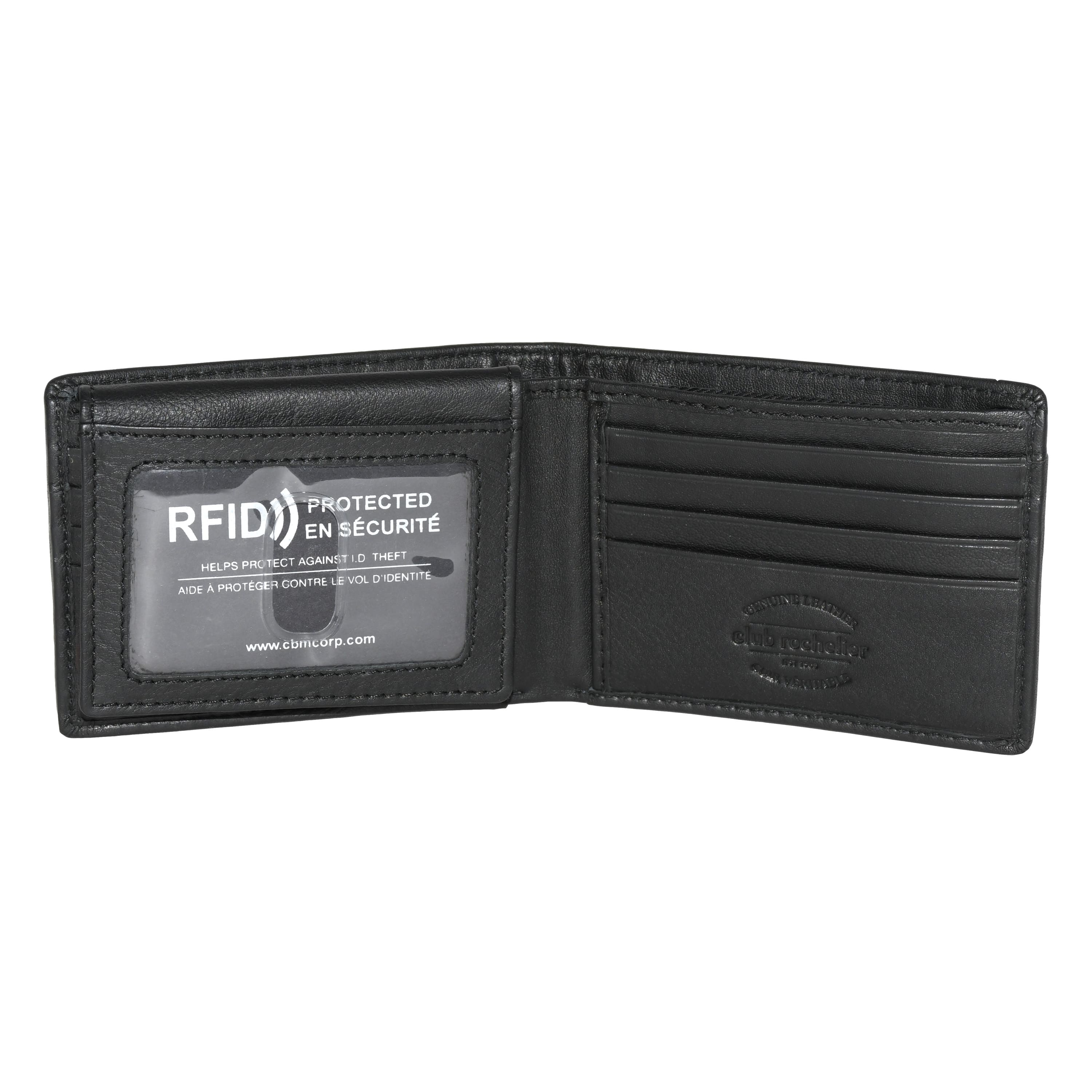 Club Rochelier Men's Slimfold Wallet with Removable ID