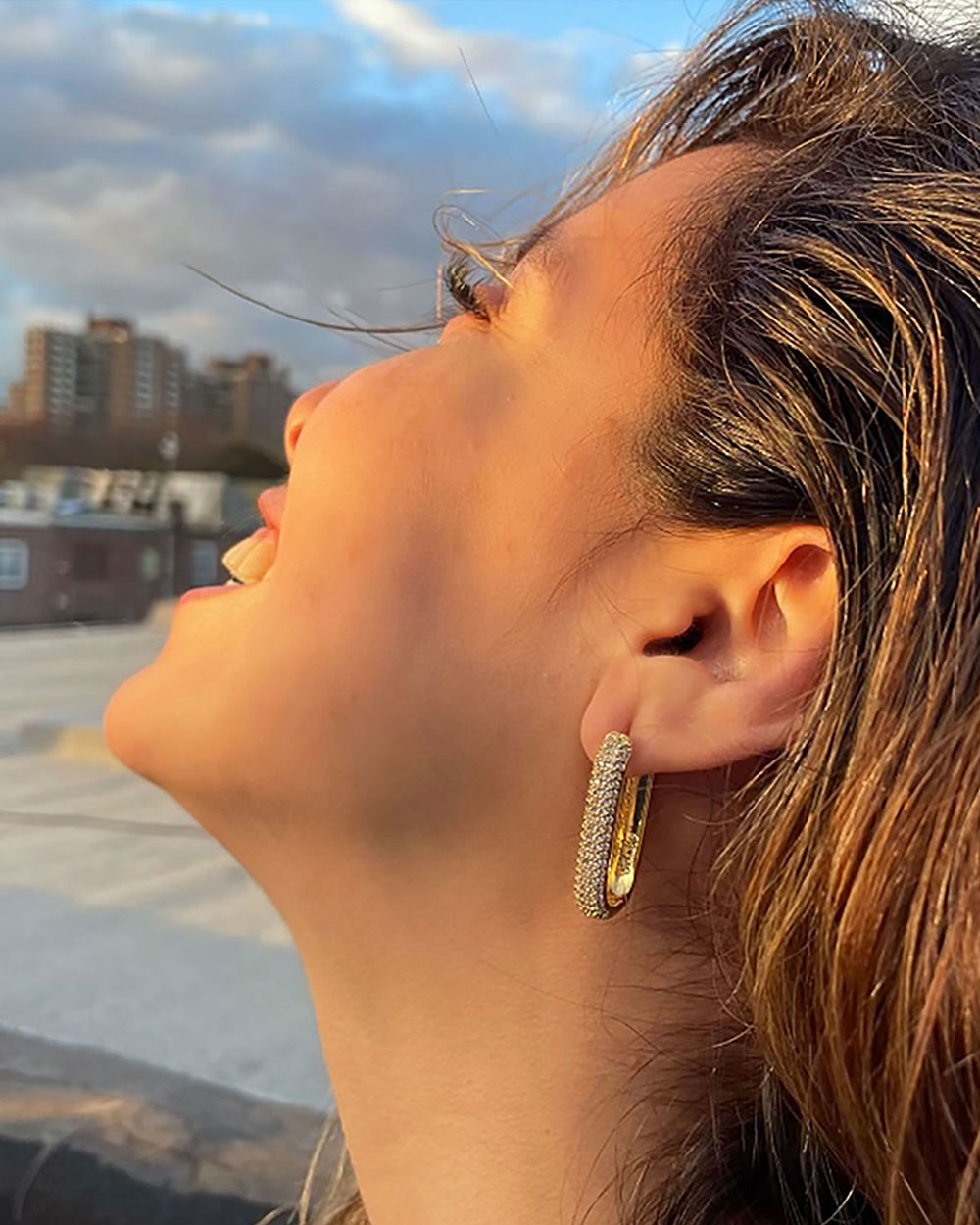 Adelita Pave Click-In Hoop Earring - Syd + Pia NYC™