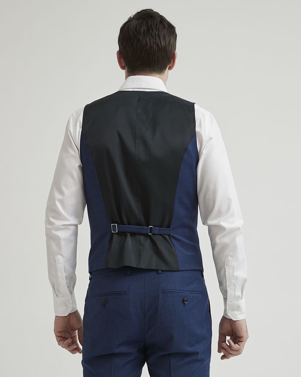 Medium Blue Wool Suit Vest