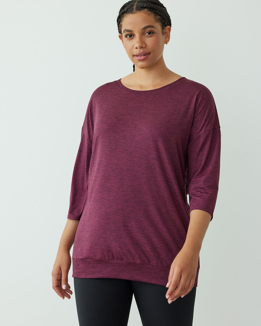 Long-Sleeve Crew-Neck Tunic, Dry Lux Hyba