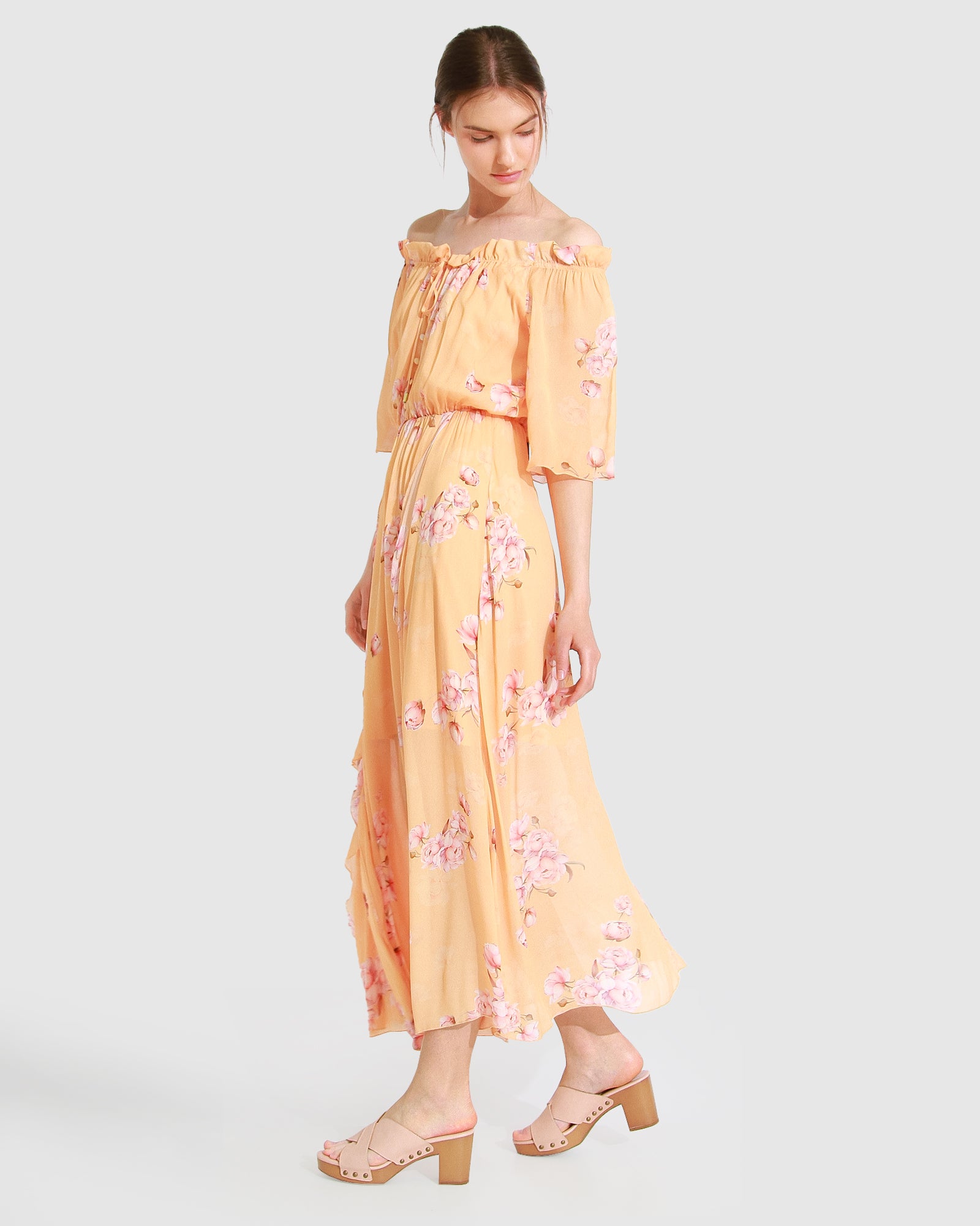 Belle & Bloom Amour Amour Ruffled Midi Dress