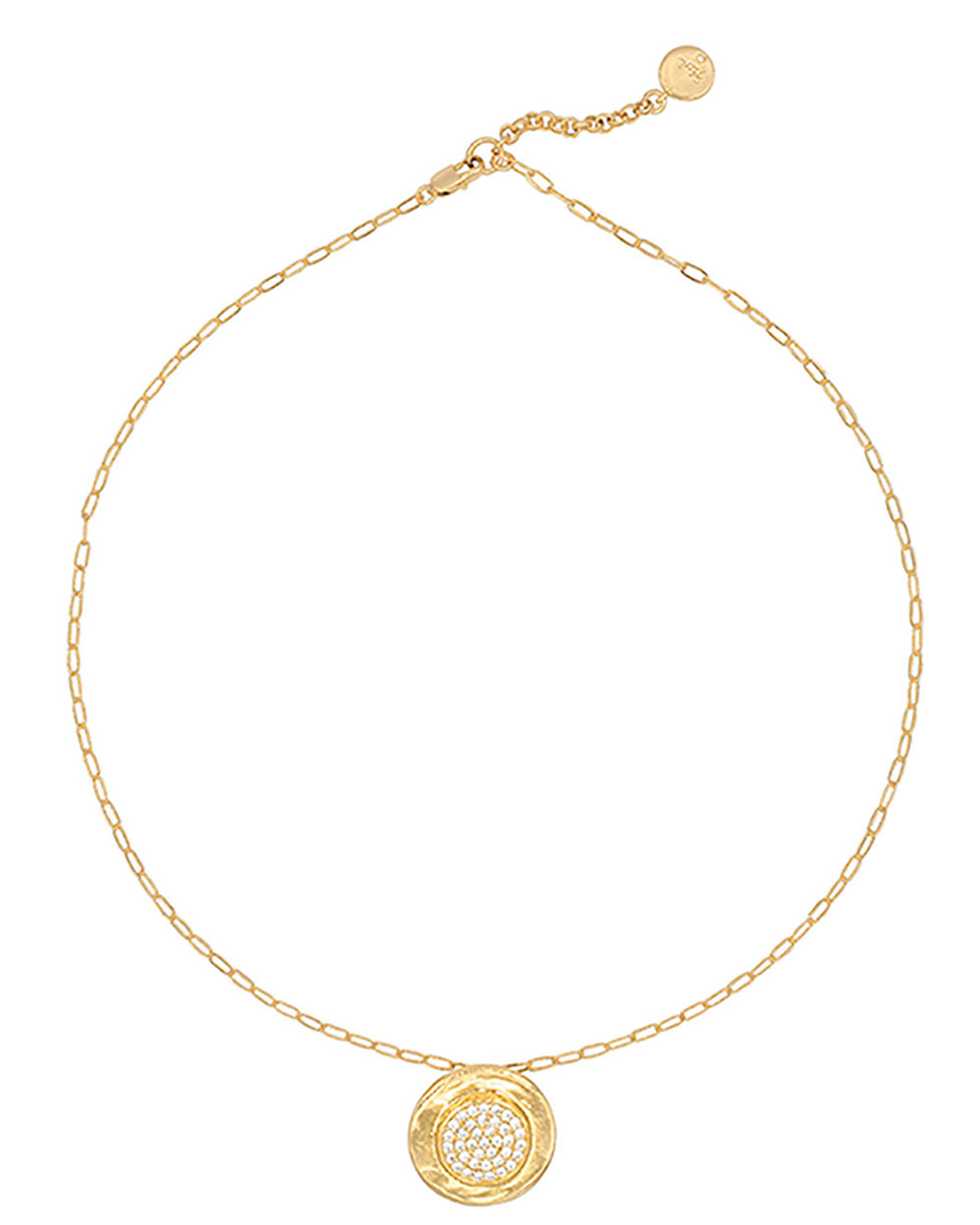 Azalea Pave Coin Pendant Necklace - Syd + Pia NYC™