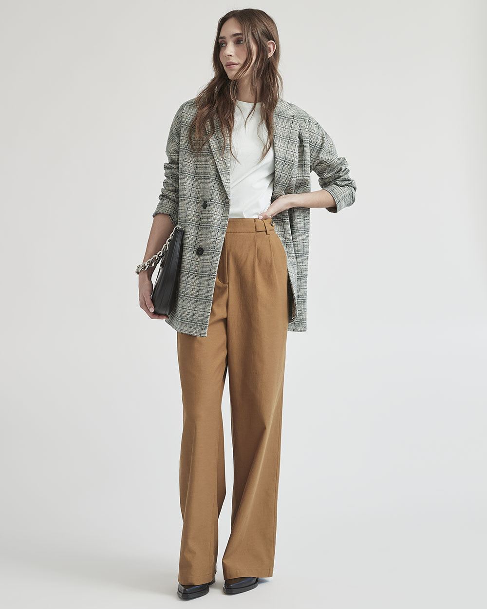 Wide-Leg High-Rise Tencel Pant