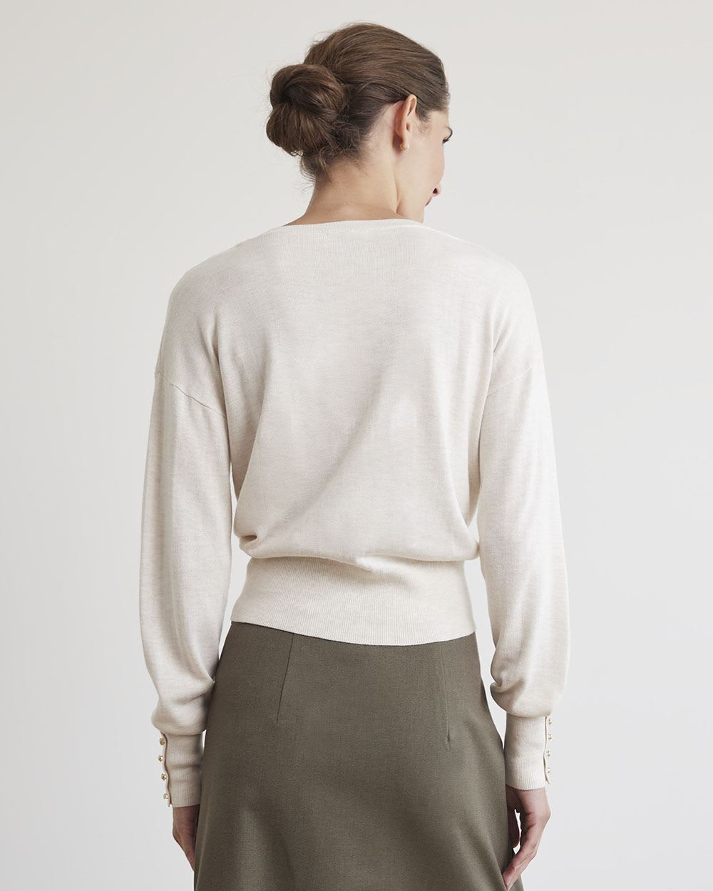 Long-Sleeve V-Neck Sweater