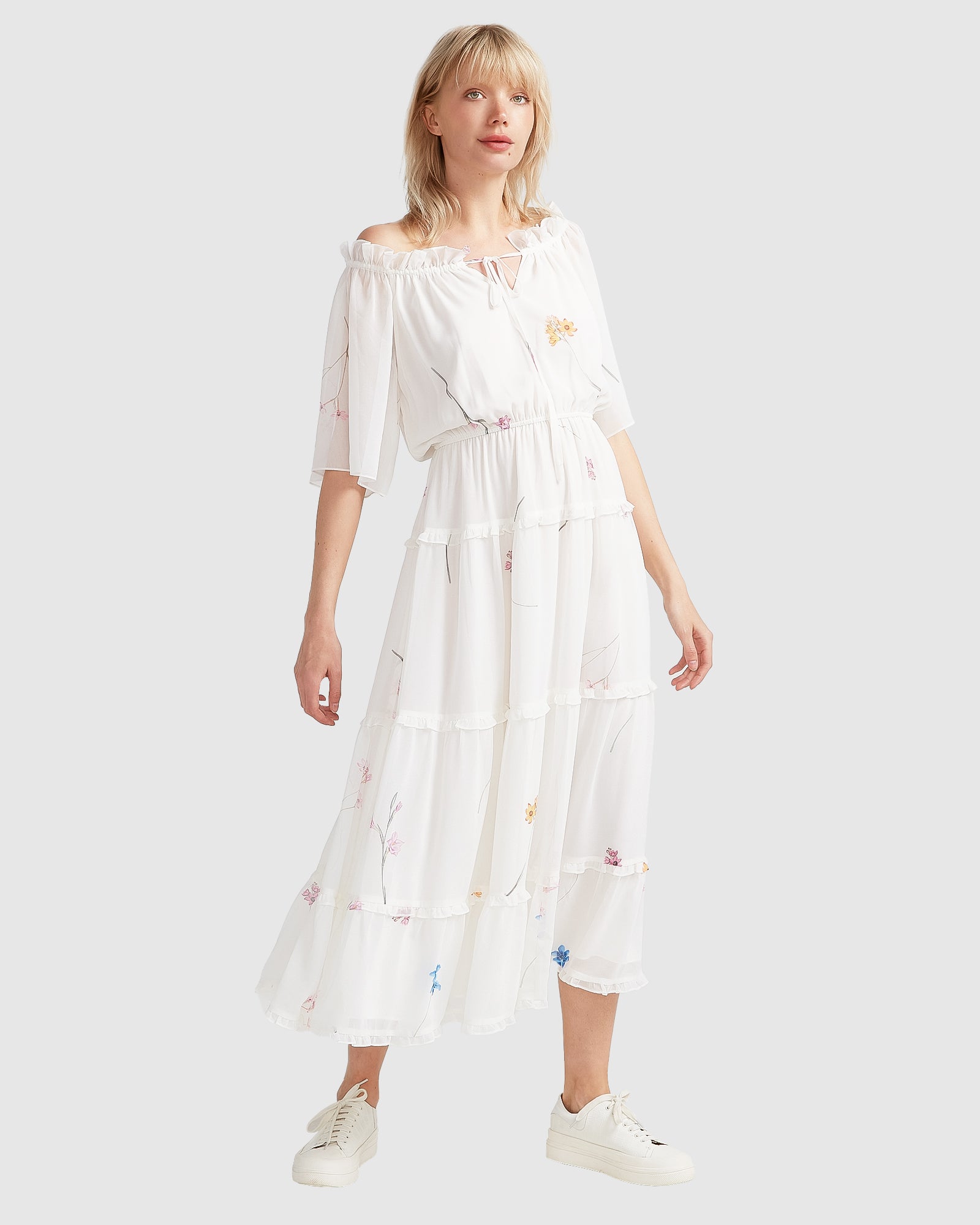 Belle & Bloom La Femme Tiered Maxi Dress